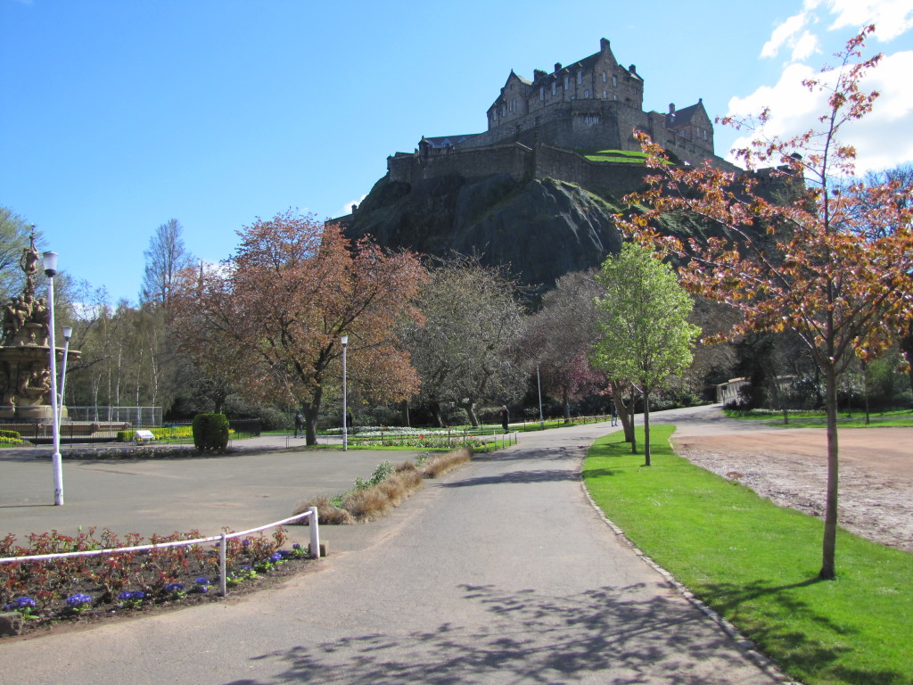 Edinburgh Castle From Princes Street Gardens