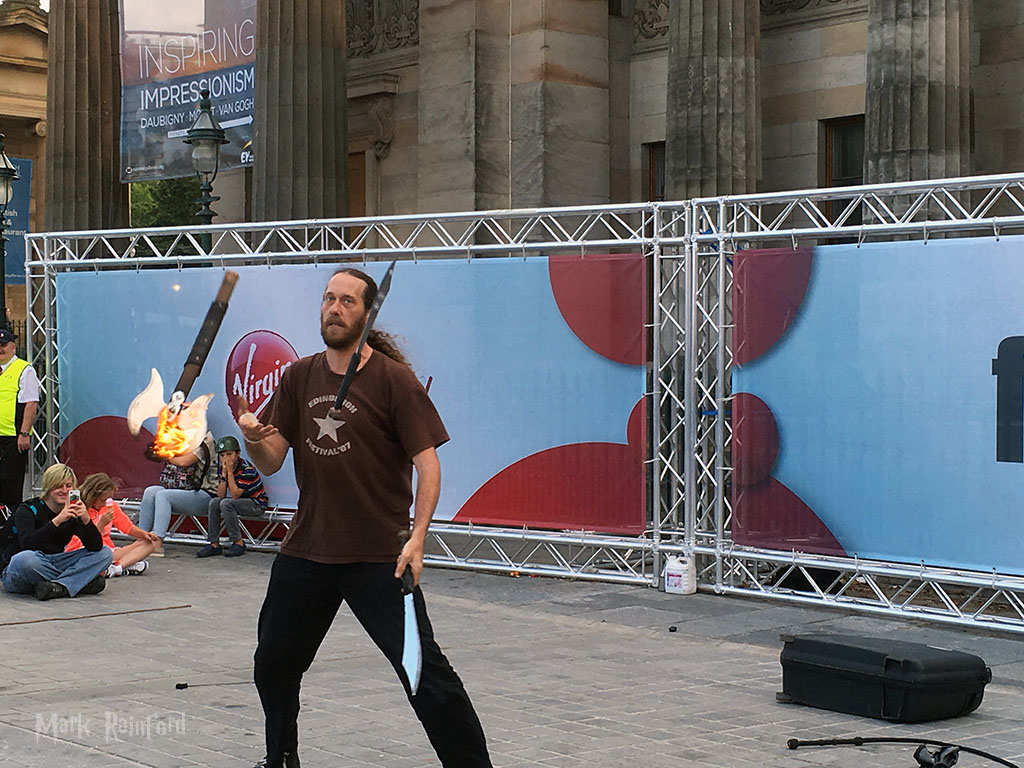 Edinburgh Festival 2016 - Axe Fire Juggler