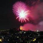 Edinburgh fireworks concert Arthur's seat