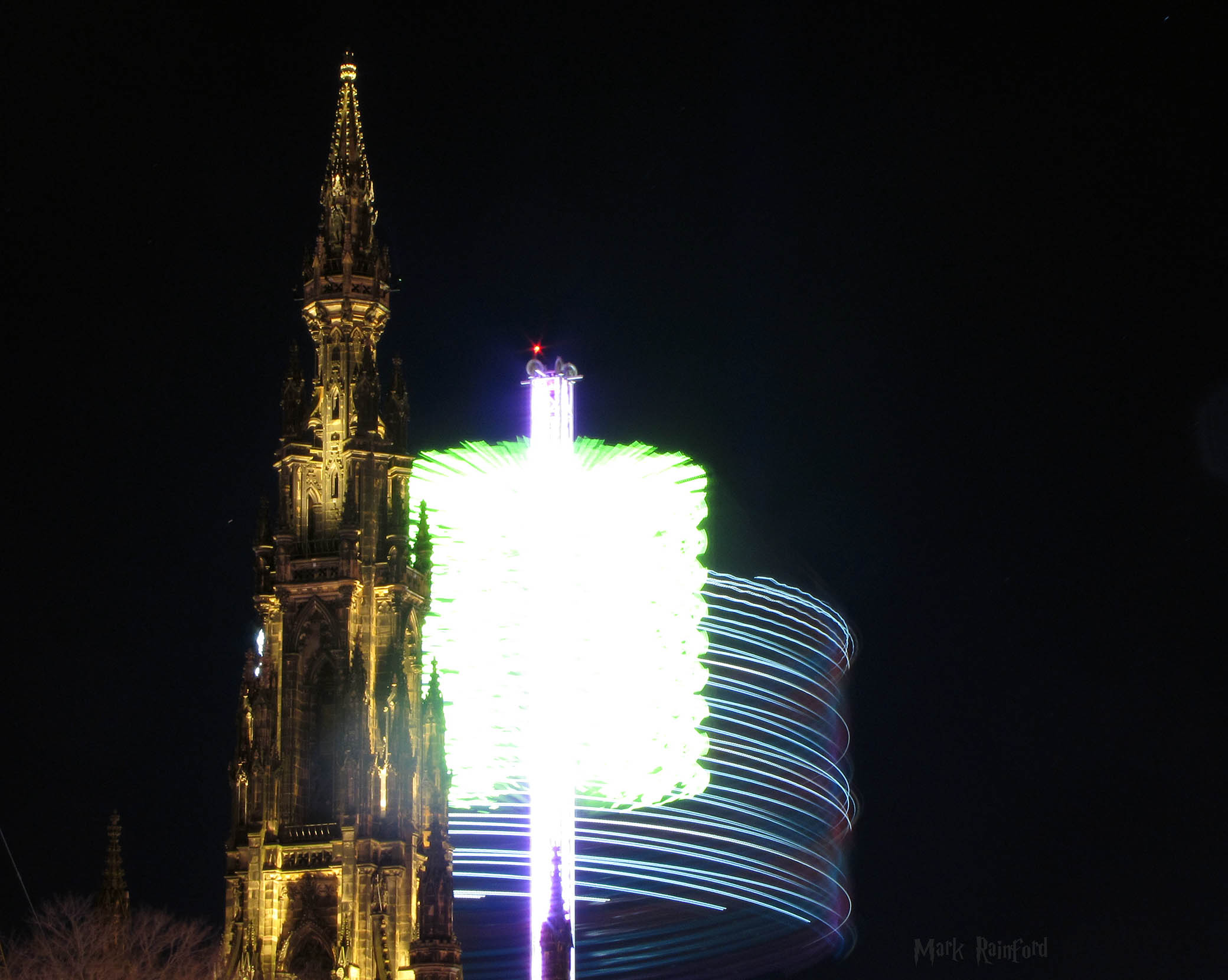 Edinburgh Christmas 2017 - The Scott Monument and the Sky Flyer