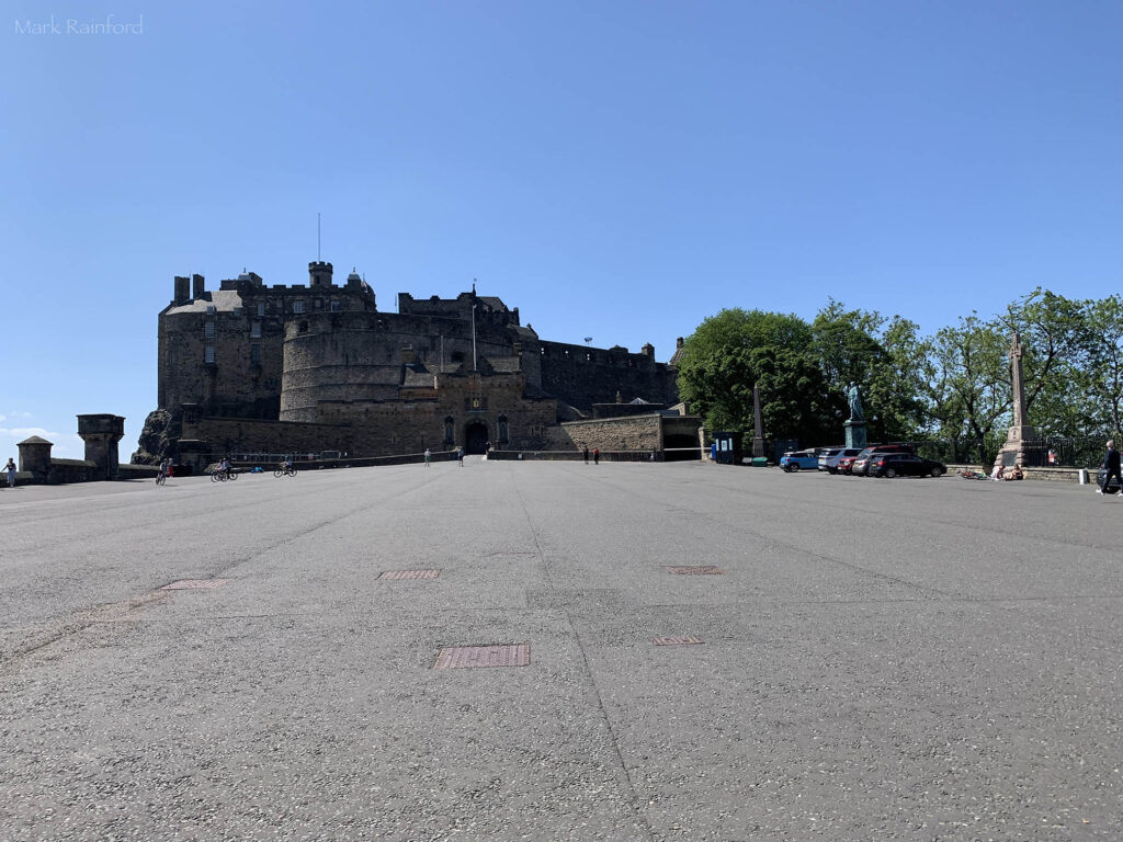 Edinburgh Covid 19 lock down The Castle Esplanade